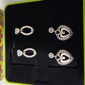 Women's Brighton Silvertone Earrings 2 Sets **Great for Mother's Day *